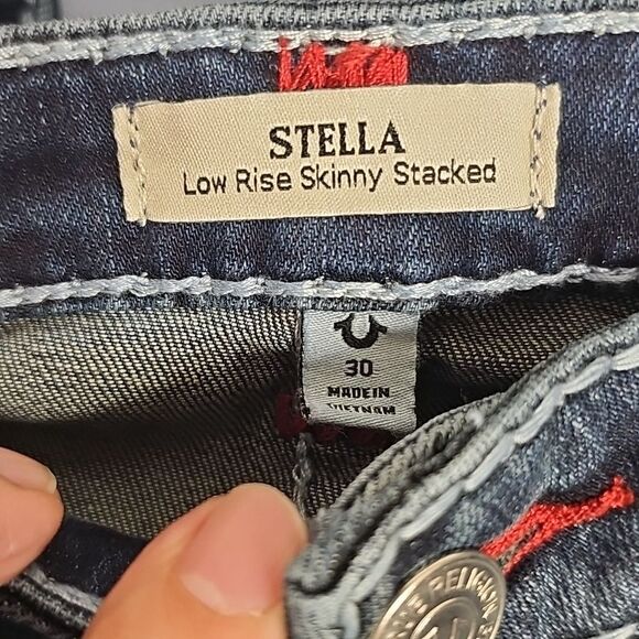 TRUE RELIGION STELLA LOW RISE SKINNY STACKED JEANS BFPM-06-197 - Picture 5 of 6